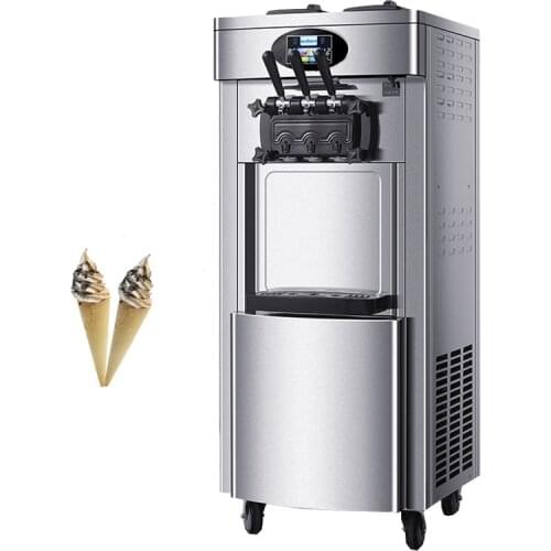 Ice Cream Machine Commercial Full-Automatic Precooling Fresh-Keeping Soft Cone Vertical Sundae Maker