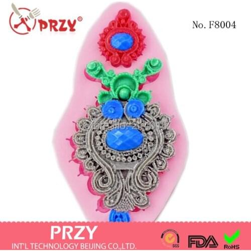 Jewelry Modelling Fondant Cake Decoration Mold Jewelry Soap Mold Moulds Silicone Rubber 100% Food Grade Raw Material No.f8004