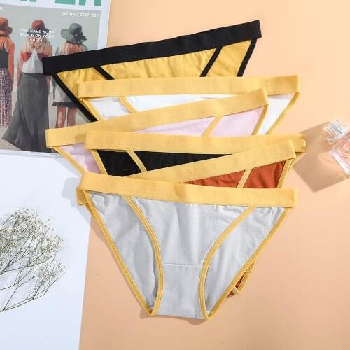 Fashion Cotton Briefs Soft Sexy Panties For Women Seamless Panty Bikini Thongs Female Lingerie Low-Rise Ladies Underwear Solid