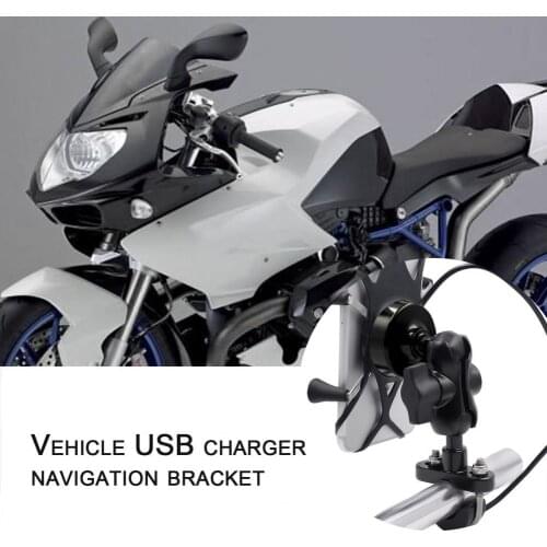 Motorcycle Mobile Phone Charging Bracket Vehicle-Mounted USB Charger Holder Phone Holder stands Rubber Motorcycle Accessories