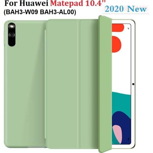 Soft Silicone Smart Case for Huawei MatePad 10.4 BAH3-W09 BAH3-AL00 Tablet Capa Cover Funda Stand PU Cover for Huawei 2020
