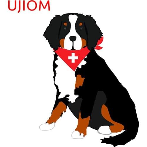 UJIOM Sticker Bernese Mountain Dog Swiss Cross Wallstickers Lovely Animals Vinyl Wallpaper Wall Decor Art Decal Home Decoration