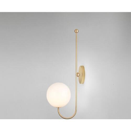 Wall Lamp Bedroom Balcony Lamp Modern Concise Round Ball Glass Aisle Corridor Personality Originality Lamps And Lanterns