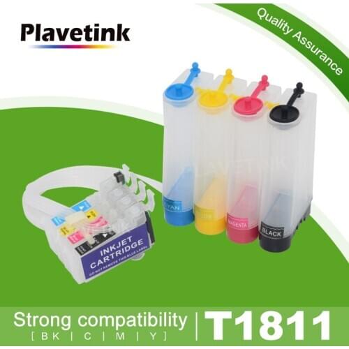 Plavetink Compatiable T1811 Continous Ink Supply System Ciss For Epson XP-225 XP-322 XP-325 XP-422 XP-425 XP 225 322 325 Printer