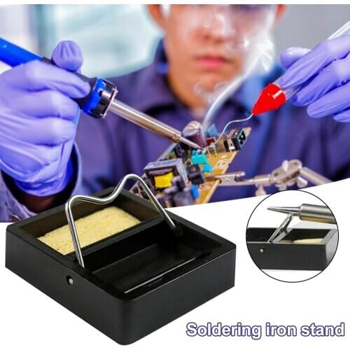 Electric Soldering Iron Stand Holder Metal Support Station with Solder Sponge Soldering Iron Frame Small Simple Welding Tools