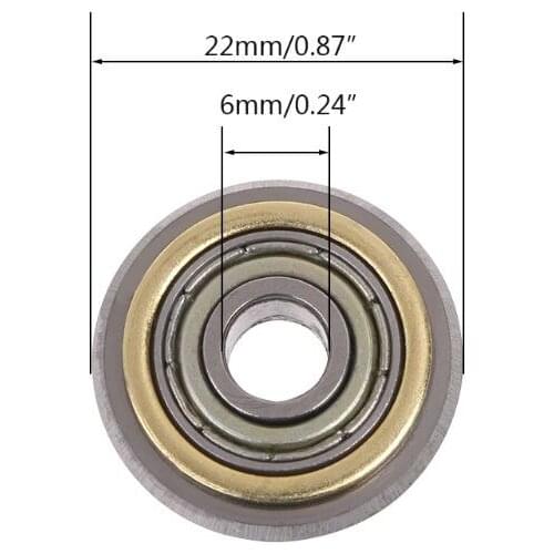 Manual Tile Brick Cutter Rotary Bearing Wheel Replacement For Cutting Machine 22mm HX6D
