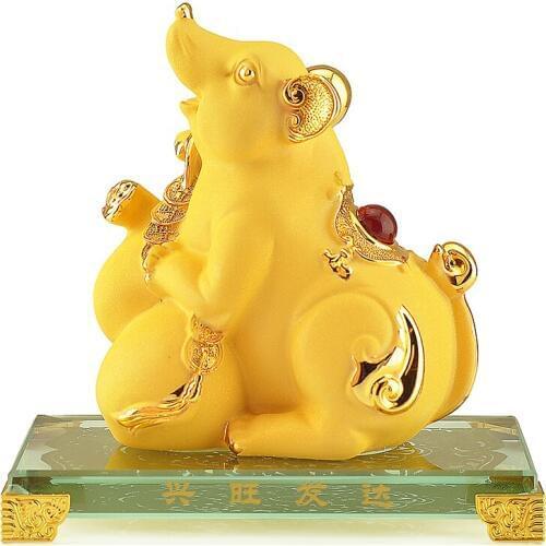 Sargassum resin animal Recruitment Animal Material: Gold zodiac Rat Tiger Rabbit Dragon Snake Dog red rope gift Decoration home