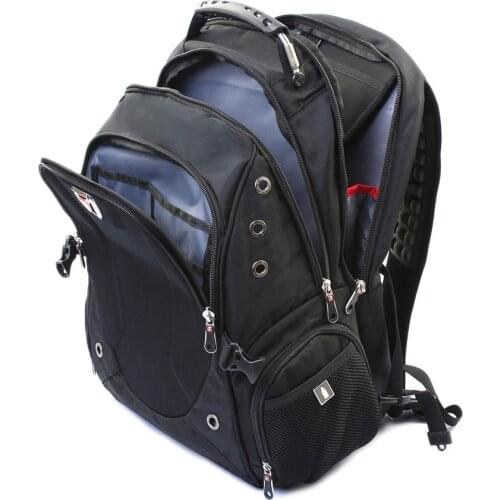 Swiss Multifunctional 16" EVA Protect shell Laptop Backpack Larger Capacity Mochila Travel bag Waterproof Schoolbag