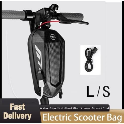 Electric Scooter Front Handlebar Bag Waterproof PU+EVA Hard Shell Case Front Hanging Bag For Xiaomi Mijia M365 Pro Scooter