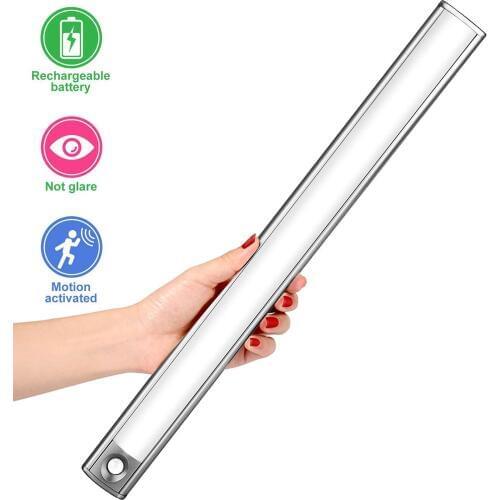 DCOO LED Motion Sensor Closet Lights Cordless Under Cabinet Lightening Stick-on Anywhere Wireless Battery Operated Night Light