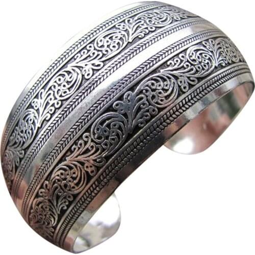 Tibetan Jewelry Vintage Bangles Bracelet Antique Tibetan Cuff Bracelets for Women Wholesale