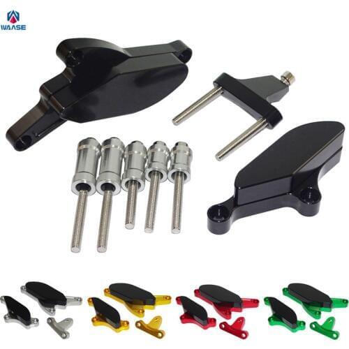 Waase ZX-10R Motorcycle Left & Right Engine Crash Pads Frame Slider Protector For Kawasaki Ninja ZX10R ZX 10R 2008 2009 2010