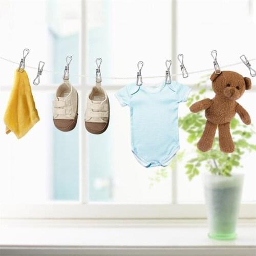 100/50 Pcs Multipurpose Stainless Steel Clips Clothes Pins Pegs Holders Clothing Clamps Sealing Clip Household Clothes Pins