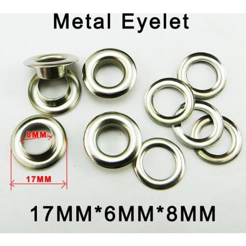 150PCS 18*6*9MM metal silver EYELET button sewing clothes accessory buttons handbag eyelets ME-053