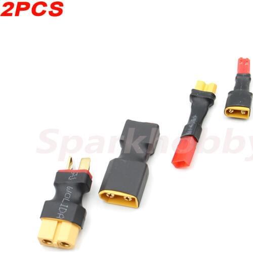 2PCS Sparkhobby XT60 To T Plug XT30 To JST(Female To Male or Male To Female) Adapter Battery Charging Cable for RC Airplans