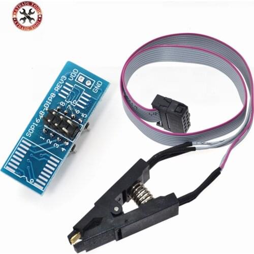 2021 Hot Selling SOIC8 SOP8 Flash Chip IC Test Clips Socket Adpter BIOS/24/25/93 Programmer Free Shipping