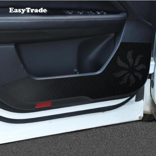 For Volkswagen VW JETTA MK7 2019 Accessories Car Interior Door Anti-Kick Pad 5D Carbon Fiber Leather Door Protection Sticker