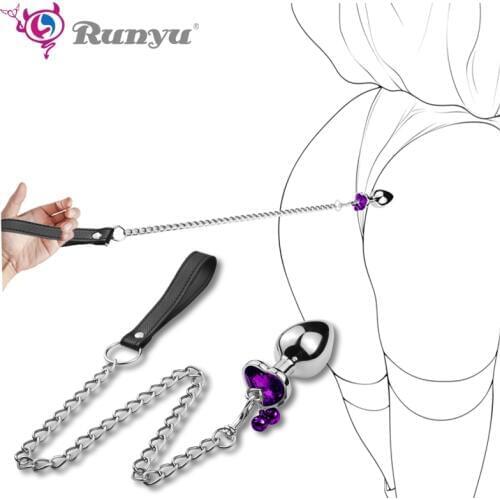 Metal Anal Plug Butt Plug Unisex Plated Jewelry Sex Stopper Prostate Adult Toys for Men Women Anal Trainer for Couples