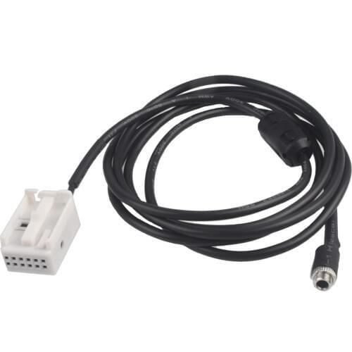 Car Auto Aux Adapter Cable 12 Pin AUX Auxiliary Audio Input Kit Adapter Cable for BMW E60 E61 E63 E64 Car-Styling