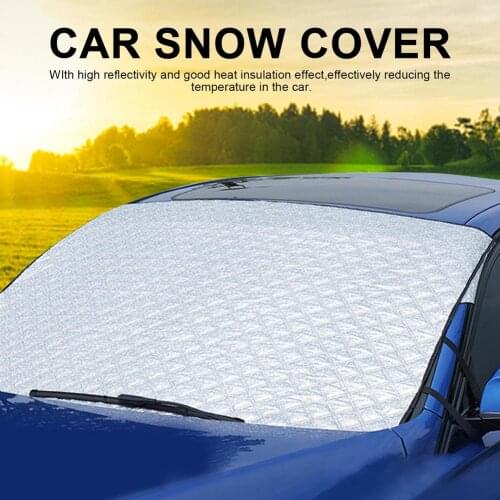 Car Windscreen Cover Anti Snow Frost Ice Shield Dust Protector Heat Sun Shade Magnetic Car Window Screen Frost Large Snow Cover
