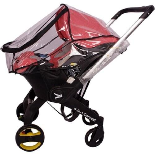 Foofoo baby carriage rain cover, car seat accessories, doona baby carriage rain cover PVC breathable double zipper windproof