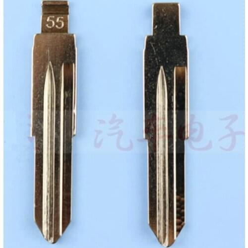 DAKATU Metal Blank Uncut Flip Remote Key Blade Type #55 for Chery QQ3 NO.55 Car Key Blade
