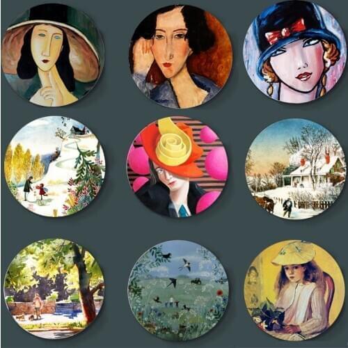 Danny McBride Painting Decorative Plate High-Quality Handmade Art Plate Home Living Room Hotel Background Display Decoration