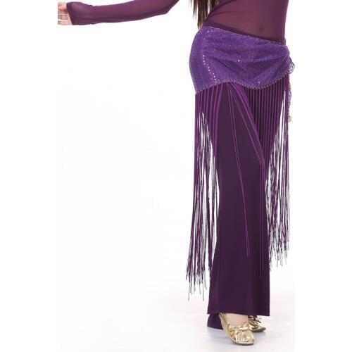 Women Cheap Sparkling Belly Dance Hip Scarf Shawl Sequins Fringe Waist Chain Belt tassel waist chain New practice clothes
