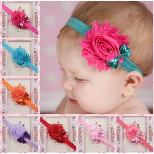 Baby Flower Headband Hair Elastic Bow Headbands Hair band kids Children Accessories YH482