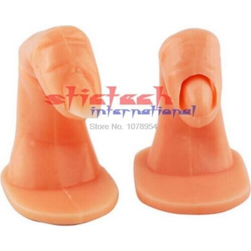 By dhl or ems 2000 pcs Useful Plastic Fake Fingers Model Practice Training Nail Art False Nails Glue Acrylic Tips Display Tool