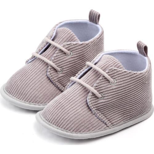 E&Bainel Baby Boy Shoes Newborn Infant Cotton Solid Color Stripped First Walkers Shoes Anti slip Soft Bottom Toddler Crib Shoes
