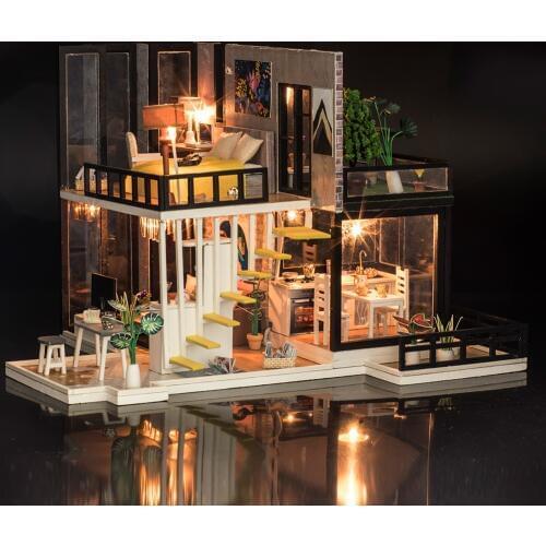 IiE CREATE Dollhouse K033 September Forest DIY Kit With Lights