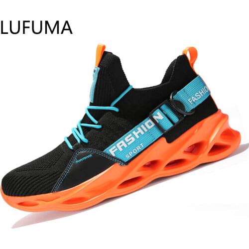 Fashion Man Sports Shoes Lightweight Running Shoes for Men Black Yellow Outdoor Male Sneakers Damping Jogging Athletic Trainers