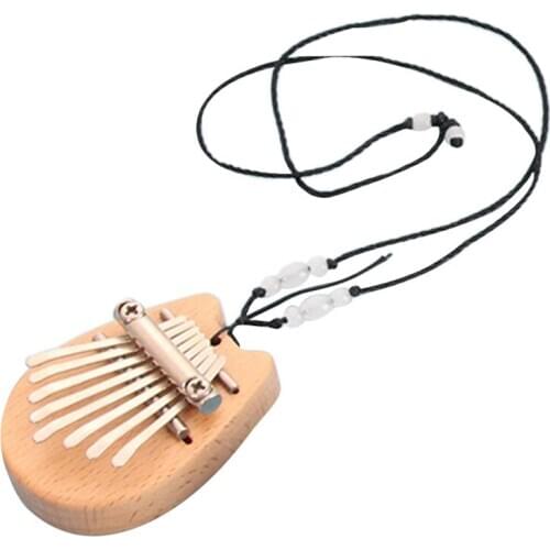 Mini Kalimba 8 Keys Thumb Piano Finger Keyboard Musical Instrument Good Accessory Pendant Gift for Kids,Cat