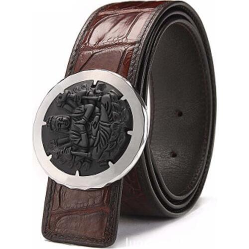 Xiangdongdong crocodile leather male men belt crocodile men belt Genuine crocodile leather belt with