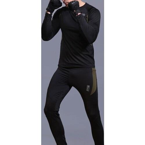 New Autumn Winter Tracksuit Set Fashion Male Men Physical Fitness Set Casual O-neck Long Sleeve Sweatshirt For Male 2 Pcs/set