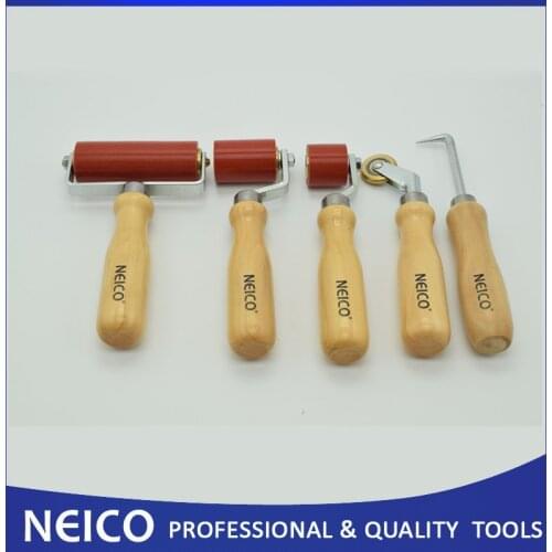 5PCS Single Ply Roofing Installing Tools Kit,6mm Brass Penny Roller,Seam Tester,Silicone Seam Rollers
