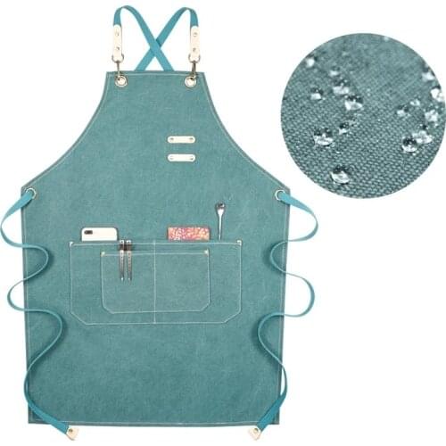 A026 New Arrive Durable Hairdresser Special Waterproof Canvas Apron For Adults Printing Cute Japanese Overalls Women Fashion