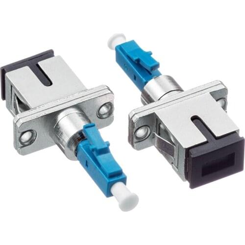 Optic Fiber Adaptor,Metal Housing Simplex ST to LC Fiber Optic Hybrid Adapter