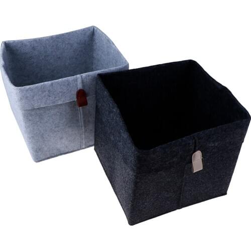 Rectangular Felt Foldable Standing Decorative Storage Basket Toy Organizer Household Multifunctional Solid Soft Nordic Style