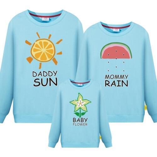 Family Matching Autumn Winter Mother Daughter Sweatshirt Cotton Mom Daughter Kids Hoodies Fashion Family Matching Outfits Look