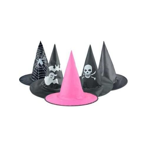 2021 new Harried Halloween Party hat headdress black pointed Witch Hat Easter Witch Magic Fashion pointed hat gift