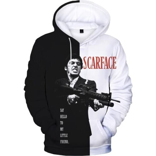 2020 Movie Scarface 3D Print Hoodie Sweatshirts Tony Montana Harajuku Streetwear Hoodies Men Women Fashion Pullover Clothes