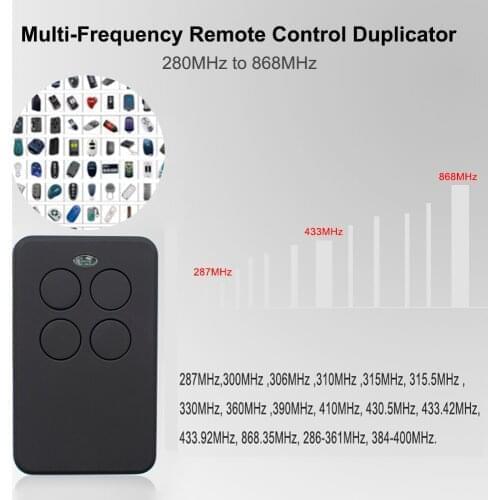 Garage Door Remote Control For 433.92MHz 868MHz Gate Replicator Clone 287-900MHz Rolling Code Garage Command Opener