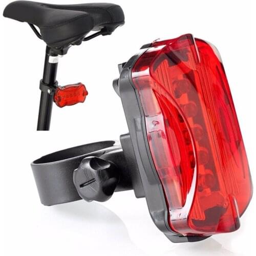 Bicycle Light Led Taillight Rear Tail Safety Warning Cycling Portable Light Battery Style Red Taillight Accessory
