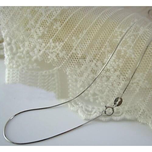 PURE White Gold Necklace Womens Snake Chain / Au750 / 1.5g