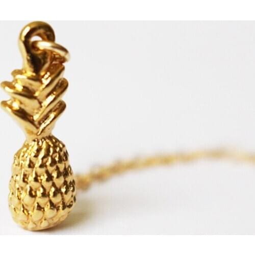 2017 Summer Gold Color Chain Pinapple Choker Necklace For Women Long Chocker Necklaces For Women collar collier femme