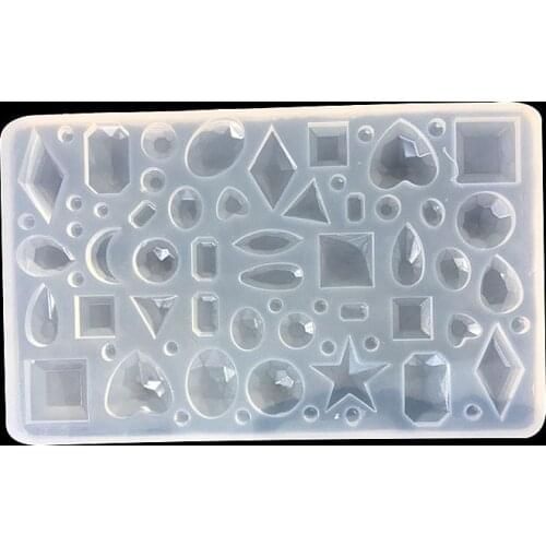 1Pcs Silicone Resin Mold Gem Patch Uv Epoxy Resin Molds For Diy Jewelry Making Tools Pendant Decoration Crafts Moulds