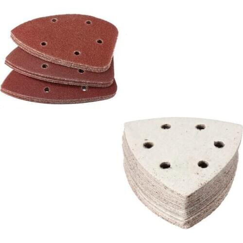 10pcs Pack Of 6 Holes Each Loop Sanding Sheets 90mm Grit 80 Sandpaper For Multi Sander Bosch Prio