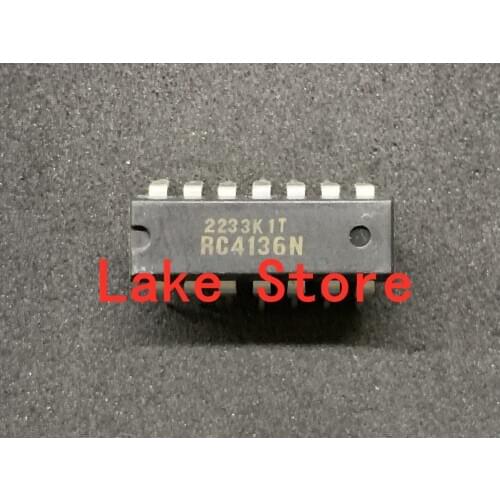 10 unids/lote RC4136DB RC4136 RC4136N DIP14 LM4136CN 4136 XR4136CP UA4136PC